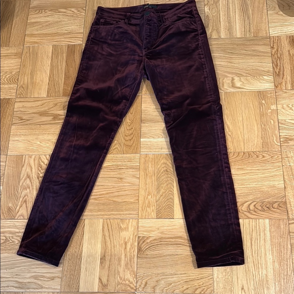 Maje Burgundy Straight Leg Pants